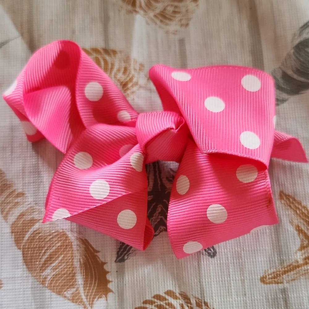 Pink Polka Dot Bow